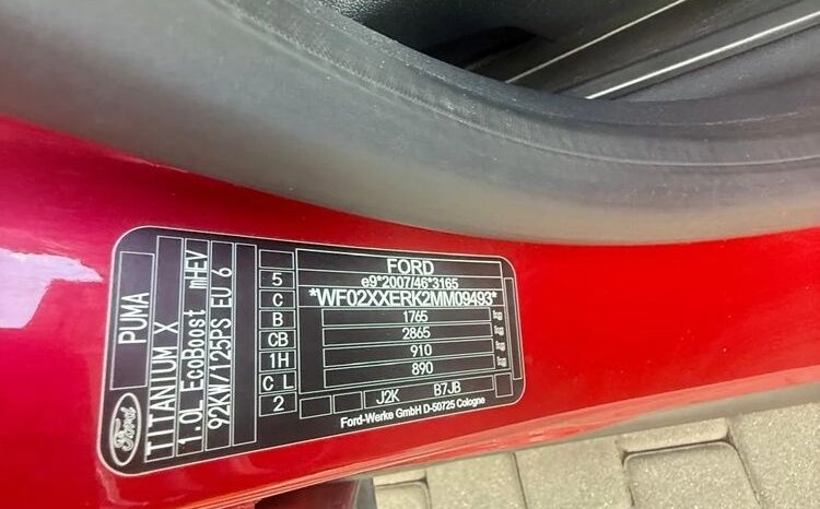 Ford Puma 1.0 EcoBoost mHEV Titanium X full